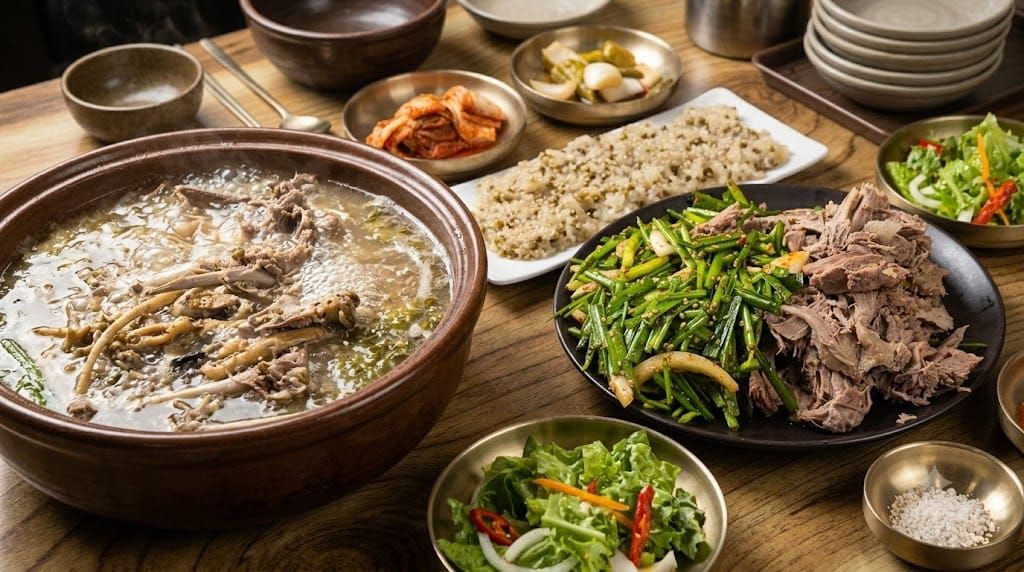황칠 오리백숙 반마리